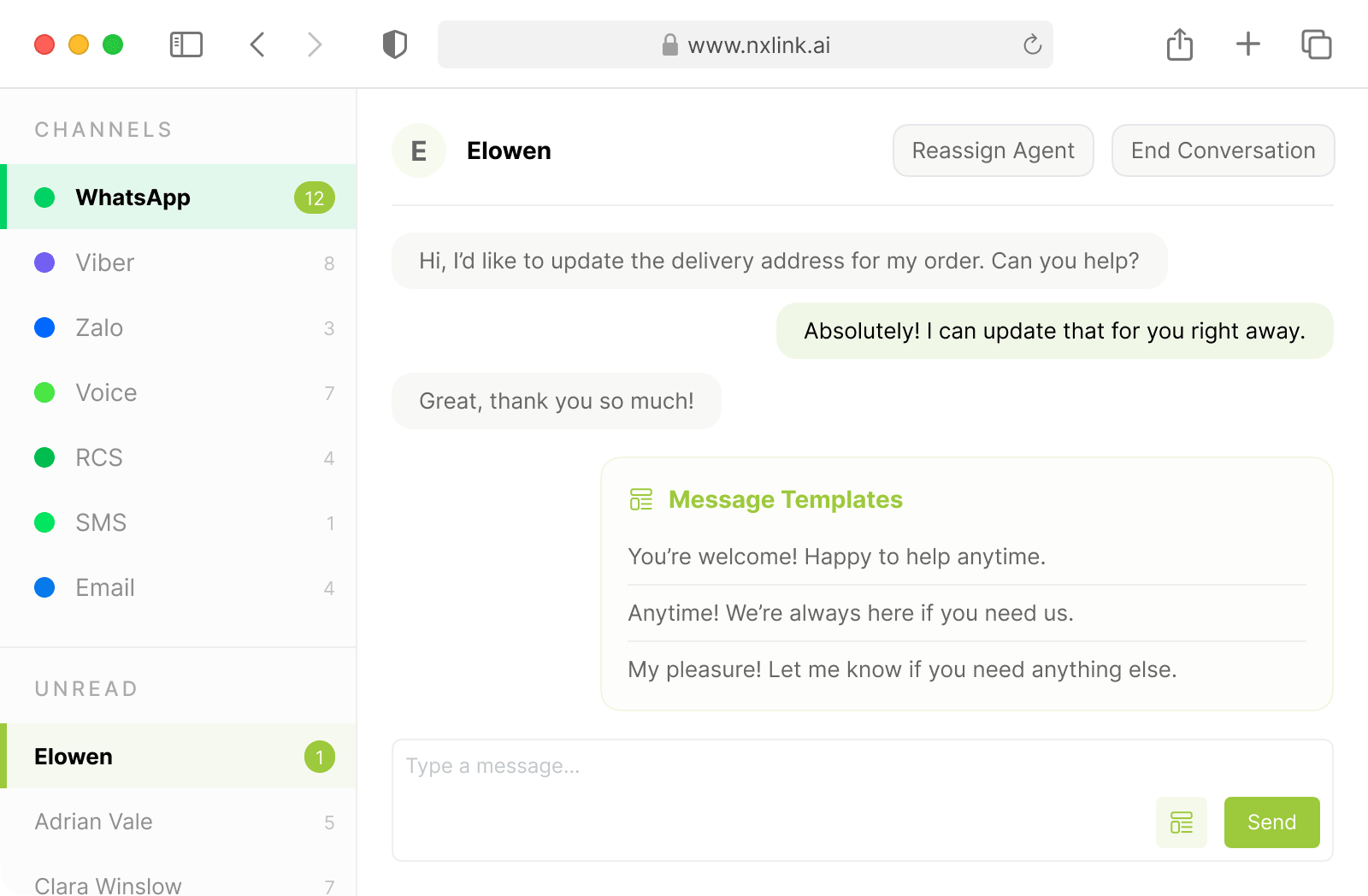 Unified NXLINK inbox