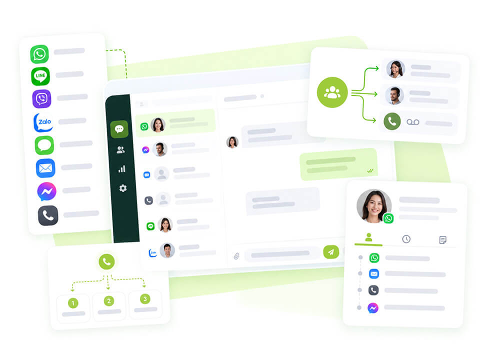 Omnichannel customer intake workspace