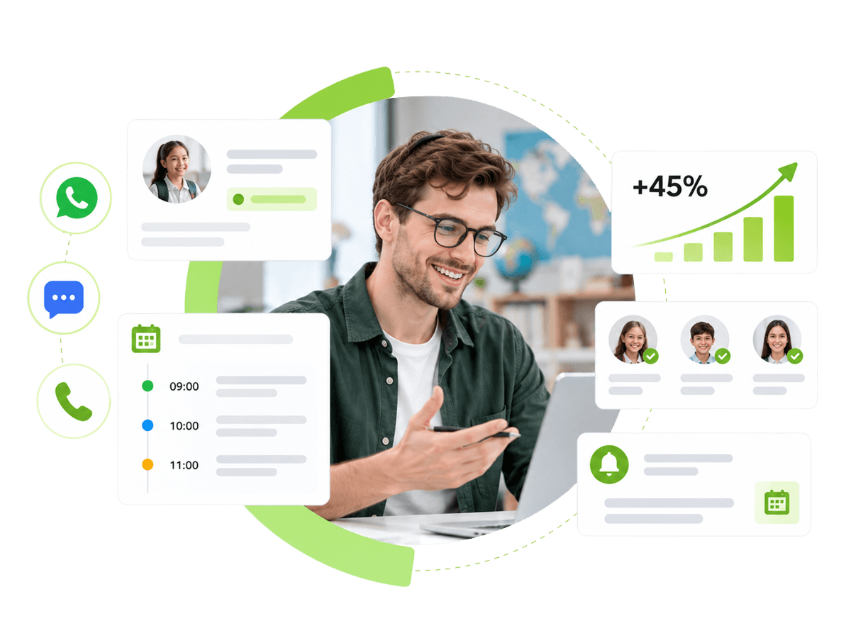 Education advisor using NXLINK scheduling and omnichannel tools