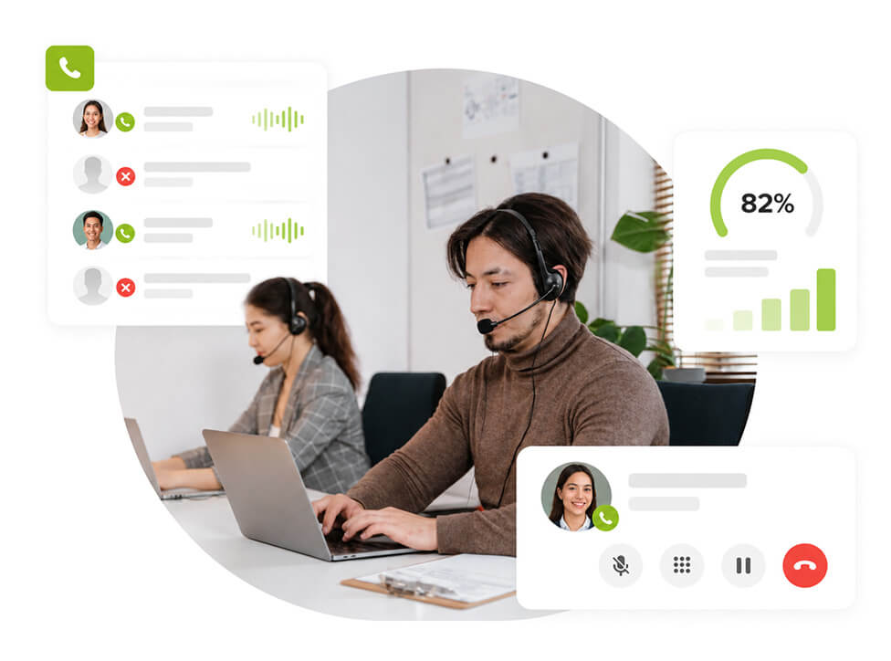Predictive outbound calling dashboard